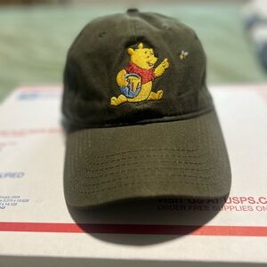 Disney Winnie the Pooh Baseball Cap Honey Pot Olive Green Embroidered